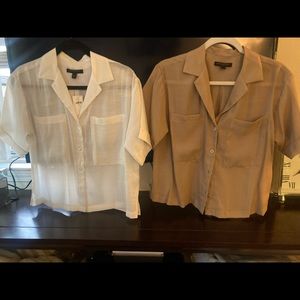 Banana Republic new, light linen/silk boxy shirts.